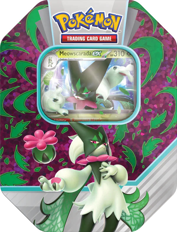 Paldea Partners Tins — Small Meowscarada Tin — Pokémon TCG [EN] — FrostPeak Collectibles