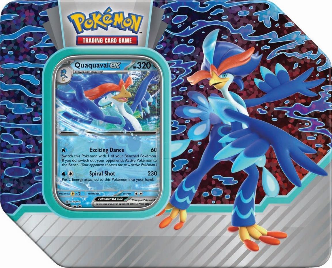 Paldea Partners Tins — Large Quaquaval Tin — Pokémon TCG [EN] — FrostPeak Collectibles