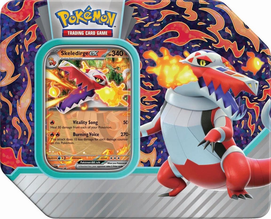 Paldea Partners Tins — Large Skeledirge Tin — Pokémon TCG [EN] — FrostPeak Collectibles