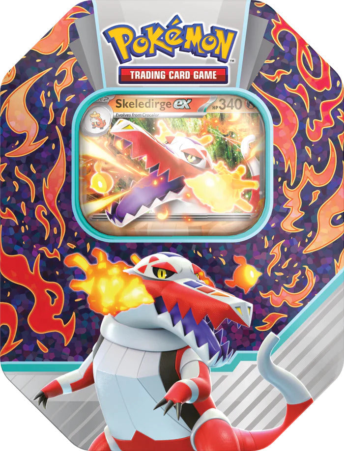 Paldea Partners Tins — Small Skeledirge Tin — Pokémon TCG [EN] — FrostPeak Collectibles