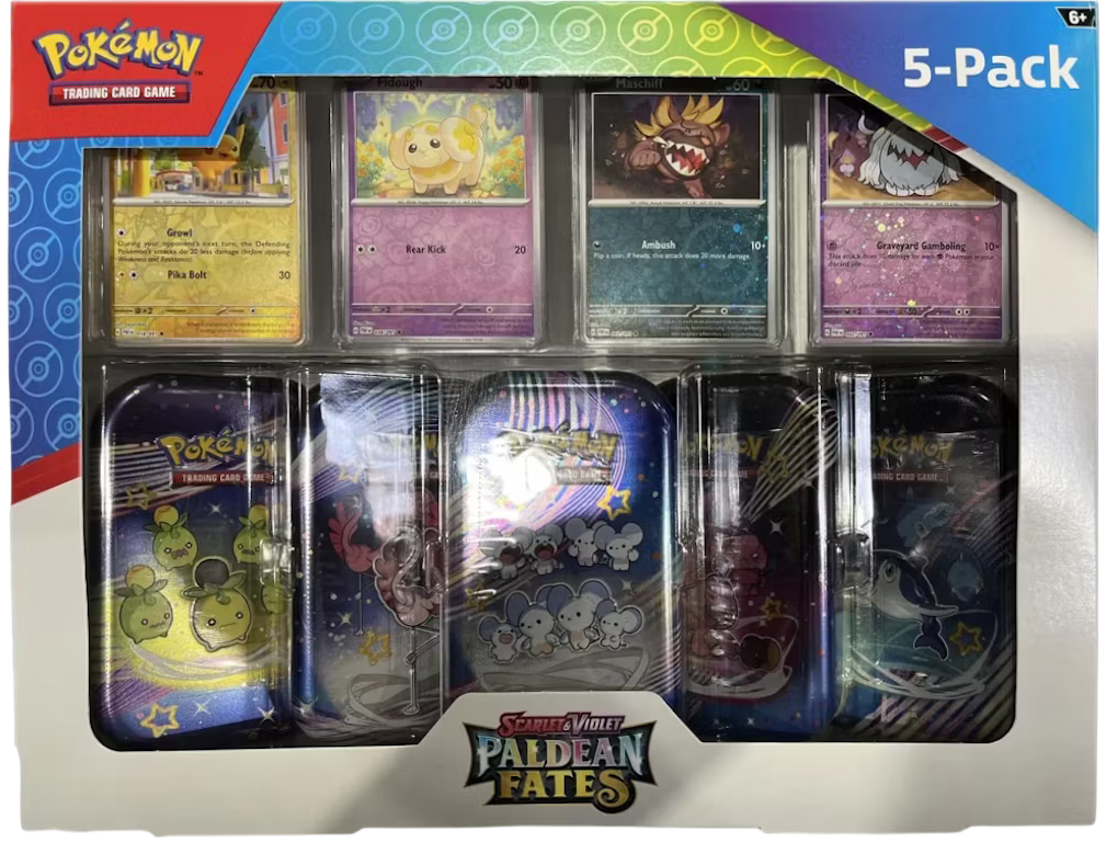 Paldean Fates Mini Tin 5-Pack English Pokémon TCG product