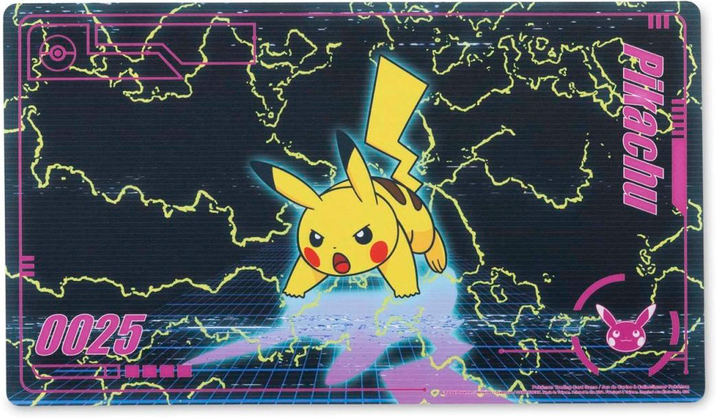 July 2024 Pokémon Center accessories — Pikachu Neon Charge Playmat English Pokémon TCG product