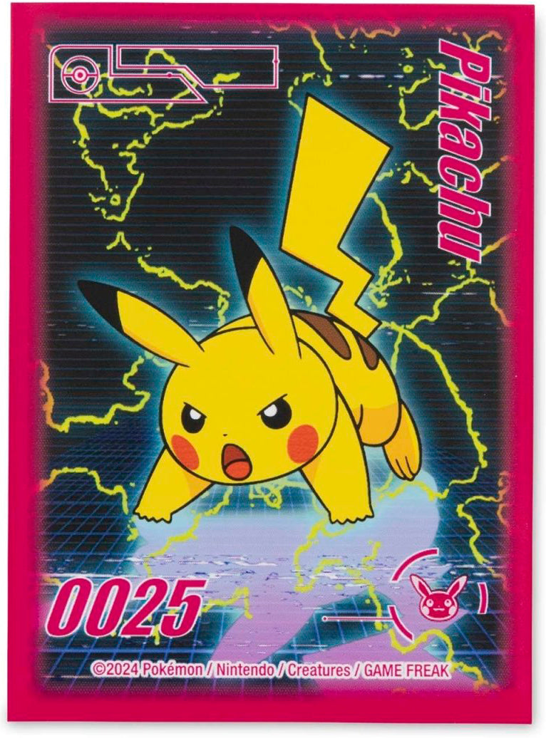 July 2024 Pokémon Center accessories — Pikachu Neon Charge Sleeves English Pokémon TCG product