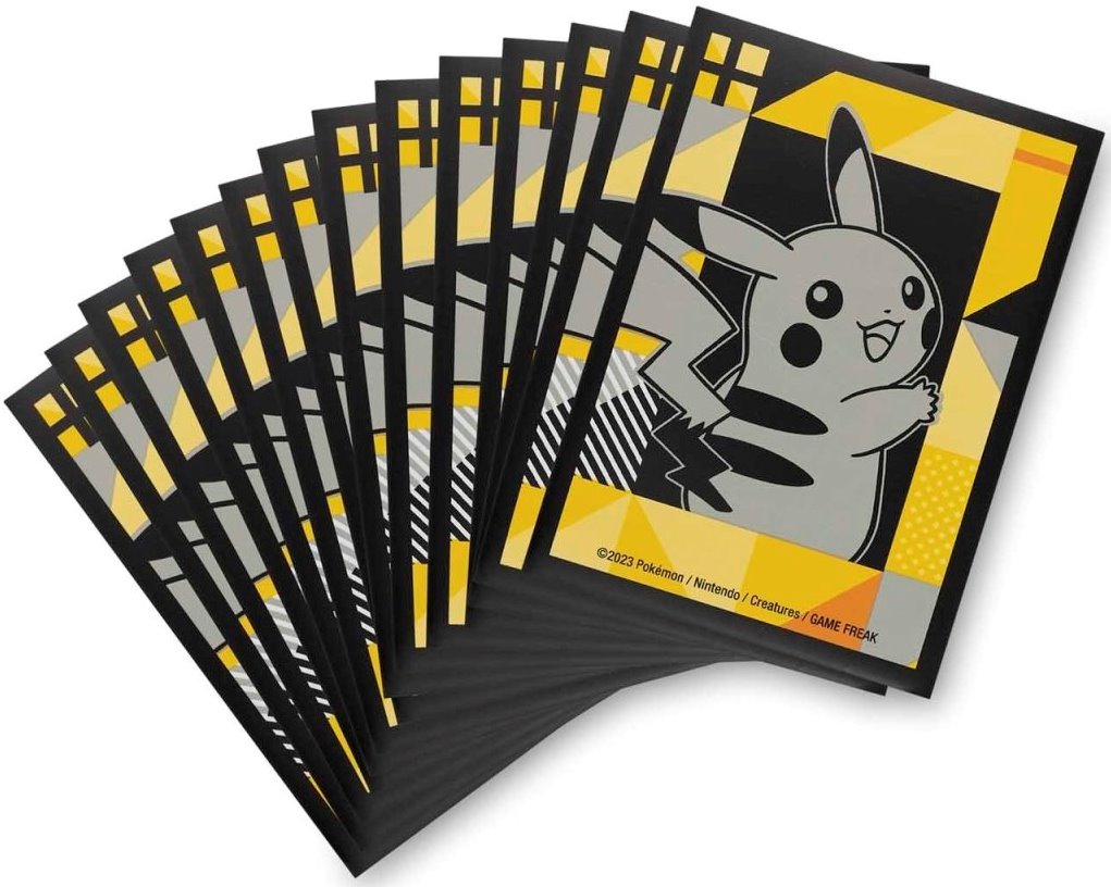 April 2023 Pokémon Center accessories — Pikachu Power Grid Sleeves English Pokémon TCG product