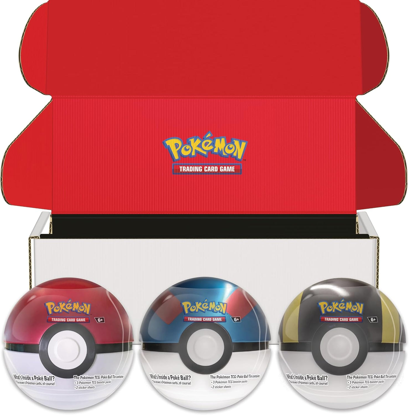Poké Ball Tin Bundle 2024 Version -Poké Ball, Great Ball & Ultra Ball — Pokémon TCG [EN] — FrostPeak Collectibles