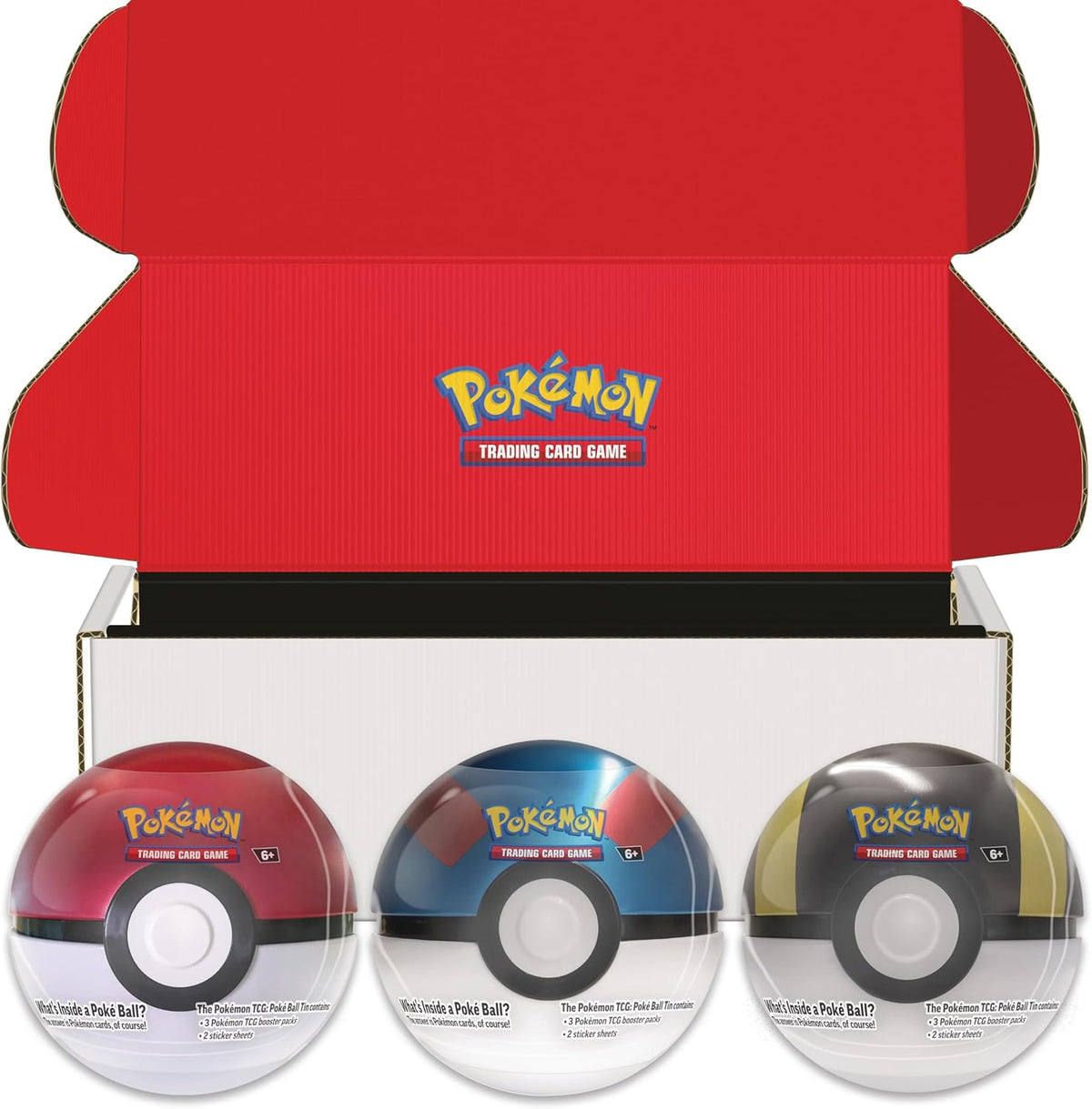 Poké Ball Tin Bundle 2024 Version -Poké Ball, Great Ball & Ultra Ball — Pokémon TCG [EN] — FrostPeak Collectibles