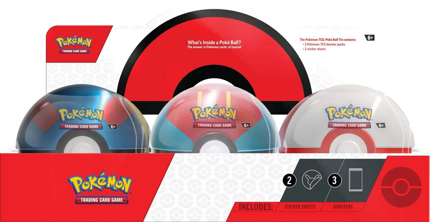 Poké Ball Tins Series 9 — Tin display English Pokémon TCG product