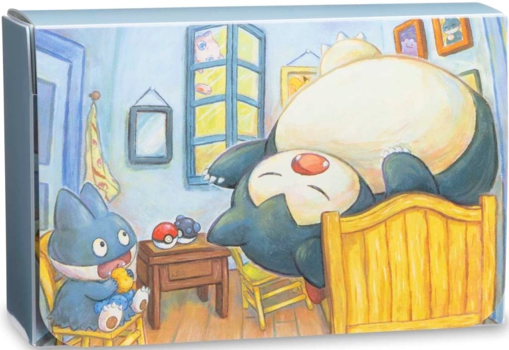 Pokémon Center × Van Gogh Museum accessories — Munchlax & Snorlax deck box English Pokémon TCG product
