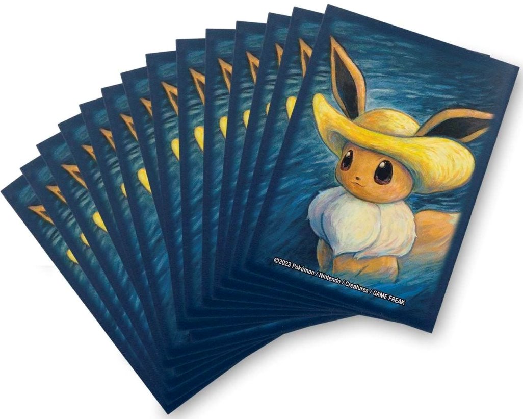 Pokémon Center × Van Gogh Museum accessories — Eevee sleeves English Pokémon TCG product