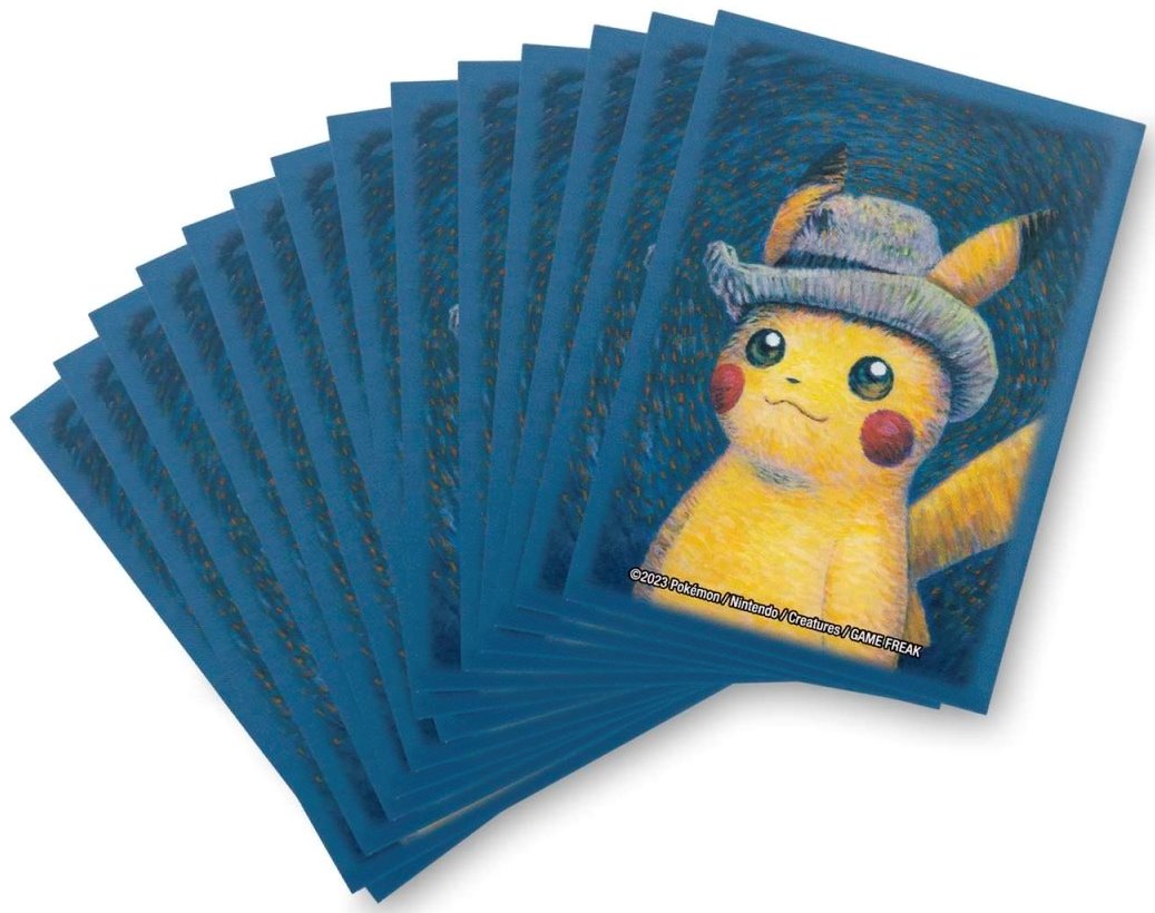 Pokémon Center × Van Gogh Museum accessories — Pikachu sleeves English Pokémon TCG product