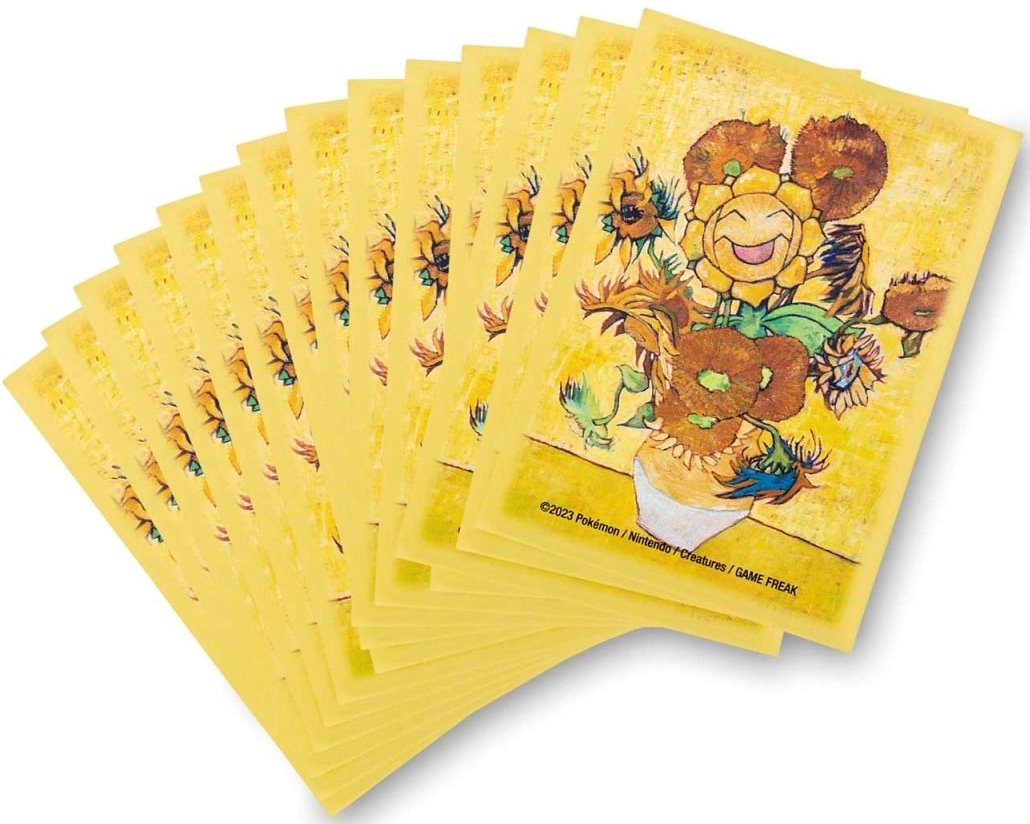 Pokémon Center × Van Gogh Museum accessories — Sunflora sleeves English Pokémon TCG product