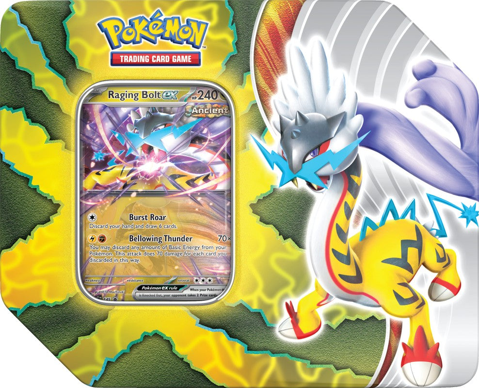 Paradox Destinies Tins — Large Raging Bolt Tin English Pokémon TCG product