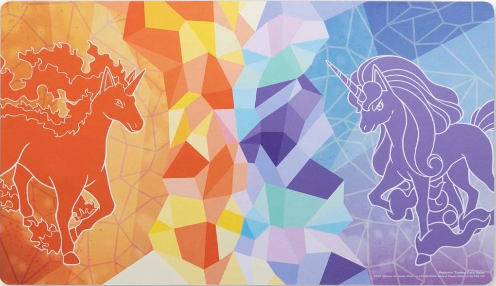 August 2023 Pokémon Center accessories — Rapidash Flames & FairiesPlaymat — Pokémon TCG [EN] — FrostPeak Collectibles