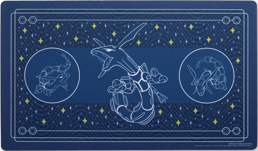 August 2023 Pokémon Center accessories — Rayquaza Among the StarsPlaymat — Pokémon TCG [EN] — FrostPeak Collectibles