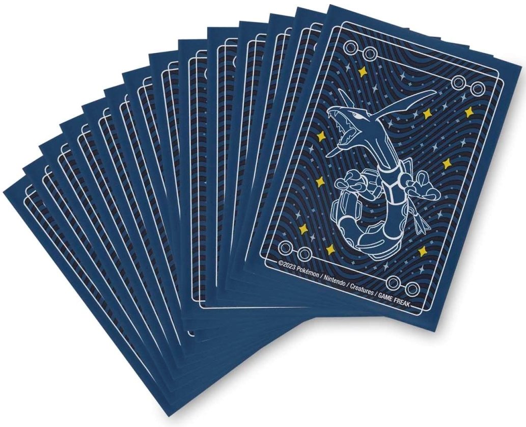 August 2023 Pokémon Center accessories — Rayquaza Among the StarsSleeves English Pokémon TCG product