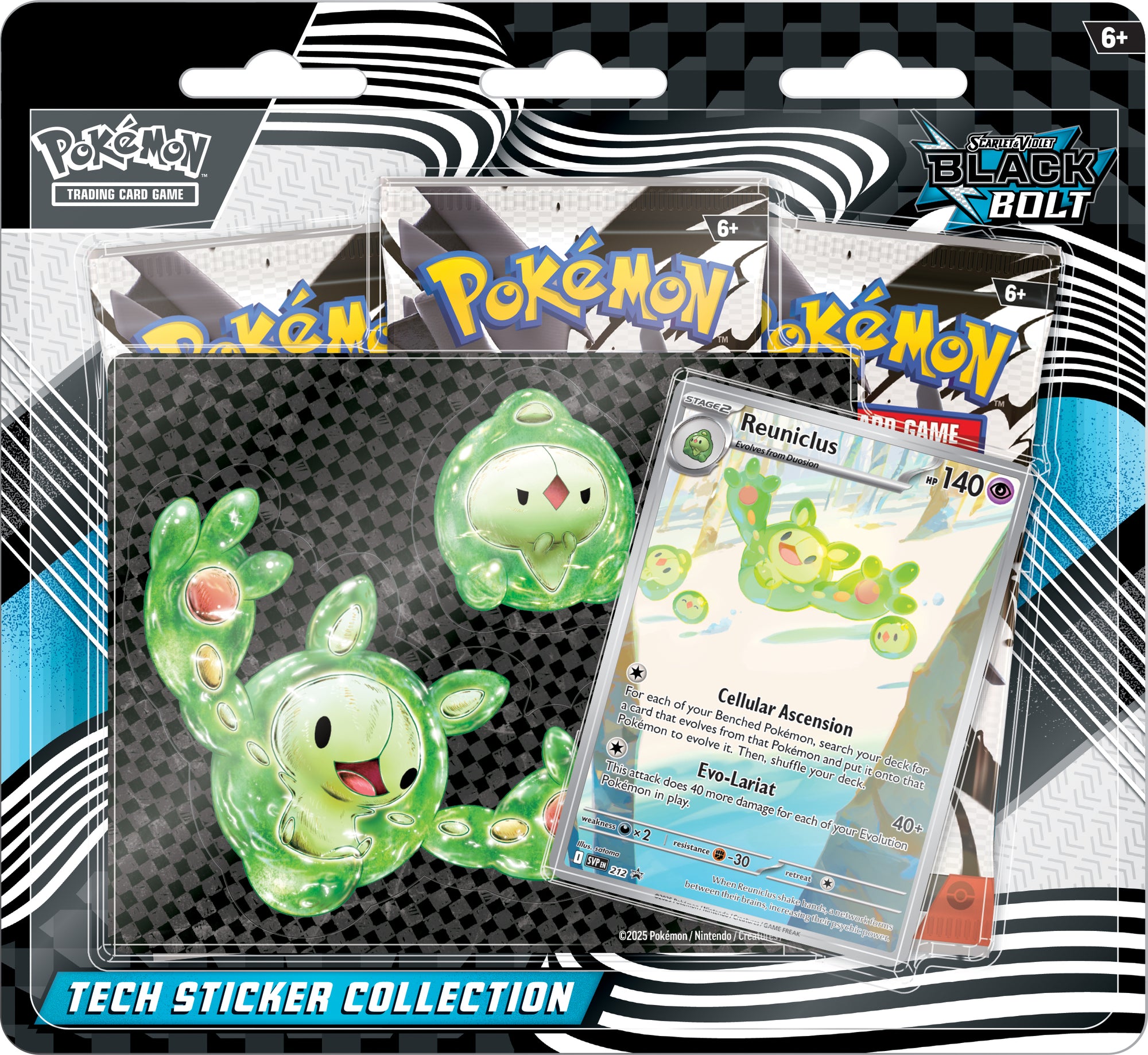 Black Bolt & White Flare Tech Sticker Collection — Black Bolt Tech Sticker Collection English Pokémon TCG product