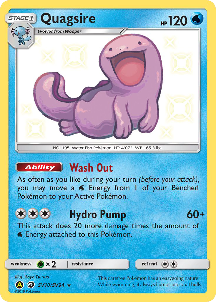 Quagsire SV10/SV94 Hidden Fates Shiny Vault English Pokémon card