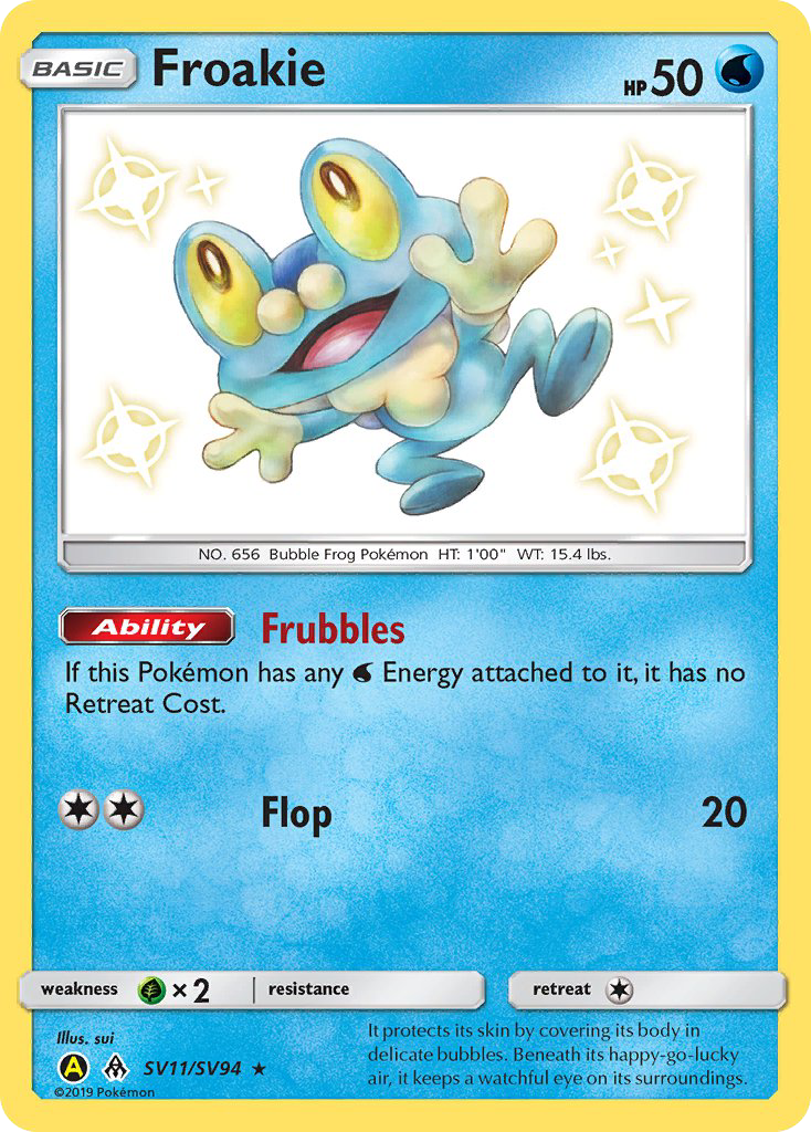 Froakie SV11/SV94 Hidden Fates Shiny Vault English Pokémon card