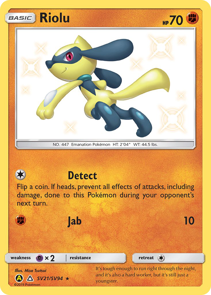 Riolu SV21/SV94 Hidden Fates Shiny Vault English Pokémon card