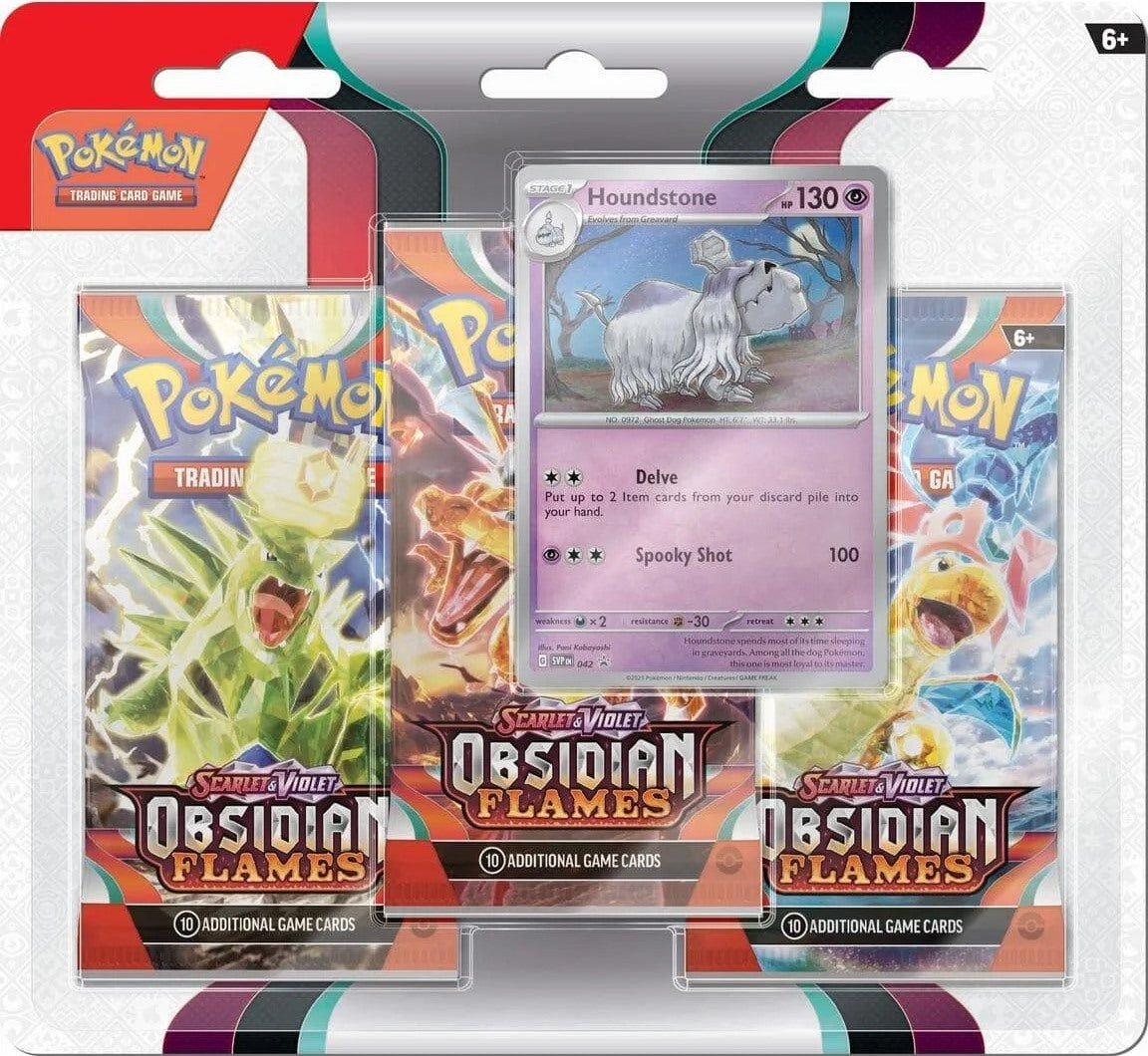 Obsidian Flames Blisters — Houndstone Three PackBlister English Pokémon TCG product