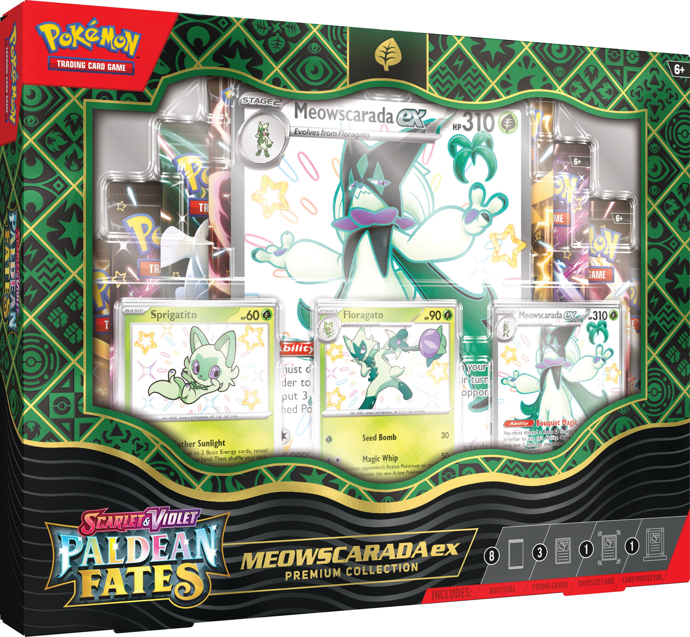 Paldean Fates Premium Collections — Meowscarada collection English Pokémon TCG product