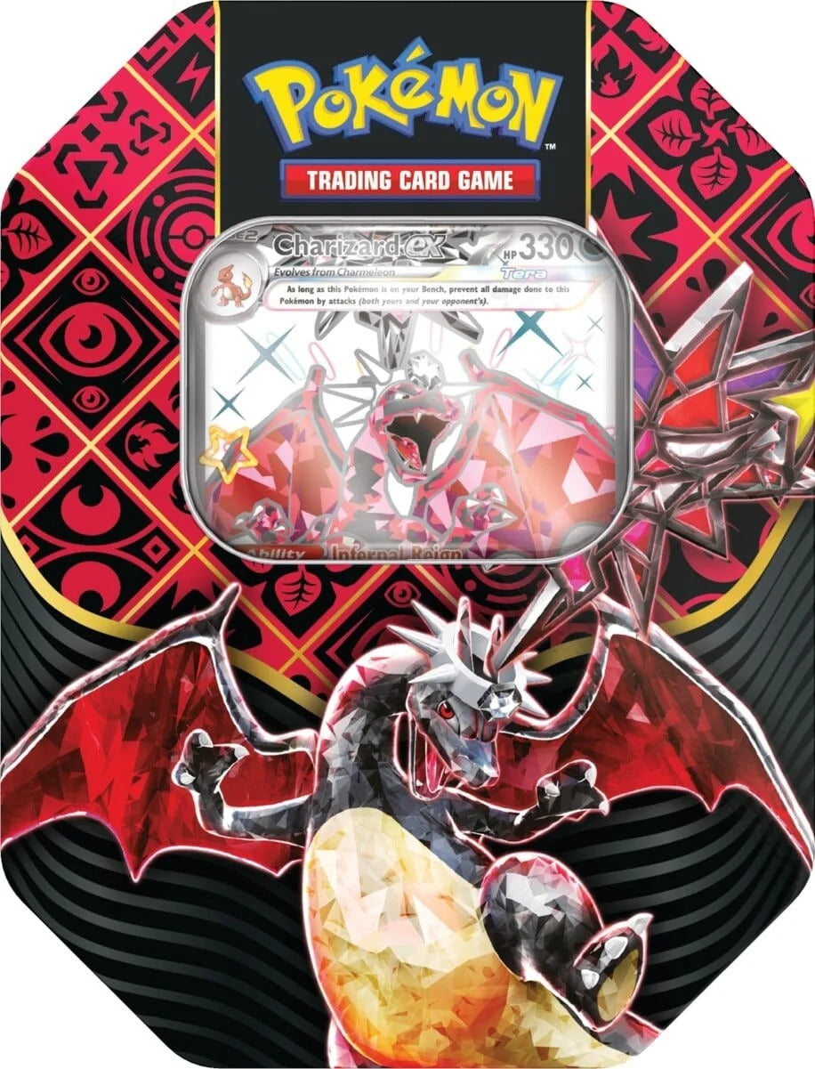 Paldean Fates Tins — Small Charizard Tin English Pokémon TCG product