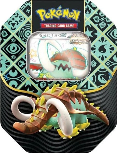 Paldean Fates Tins — Small Great Tusk Tin English Pokémon TCG product