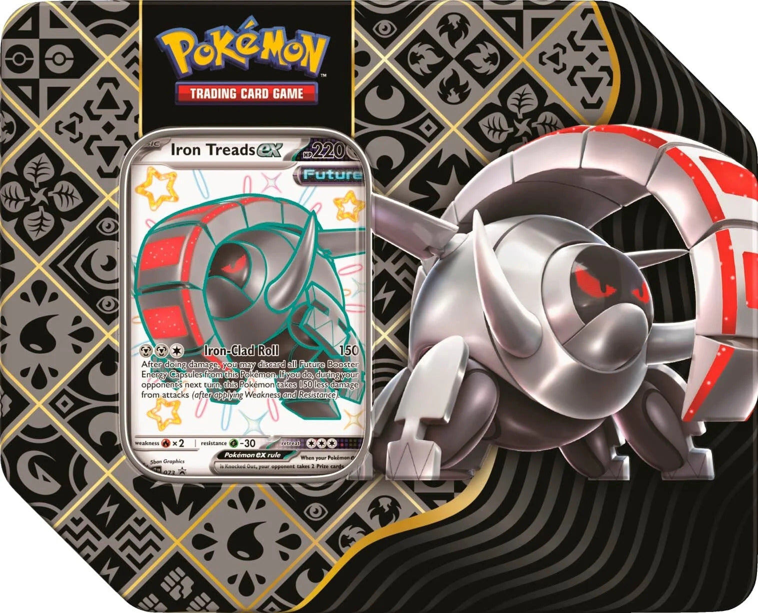 Paldean Fates Tins — Large Iron Treads Tin English Pokémon TCG product
