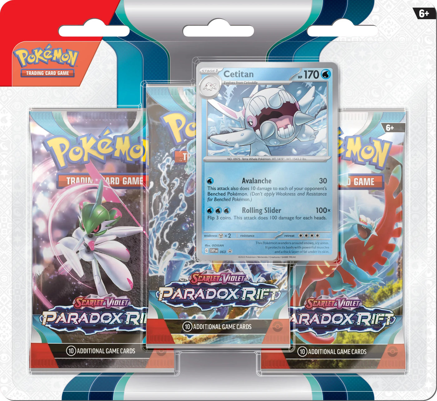Paradox Rift Blisters — Cetitan Blister English Pokémon TCG product