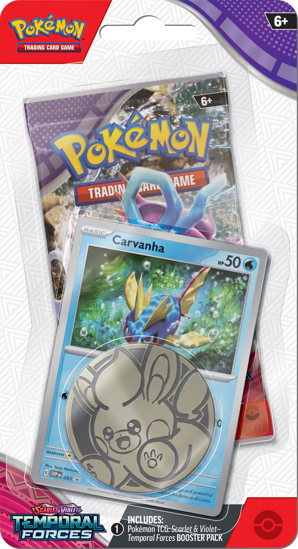 Temporal Forces Blisters — Carvanha Blister English Pokémon TCG product