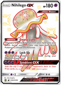 Nihilego GX SV62/SV94 Hidden Fates Shiny Vault English Pokémon card