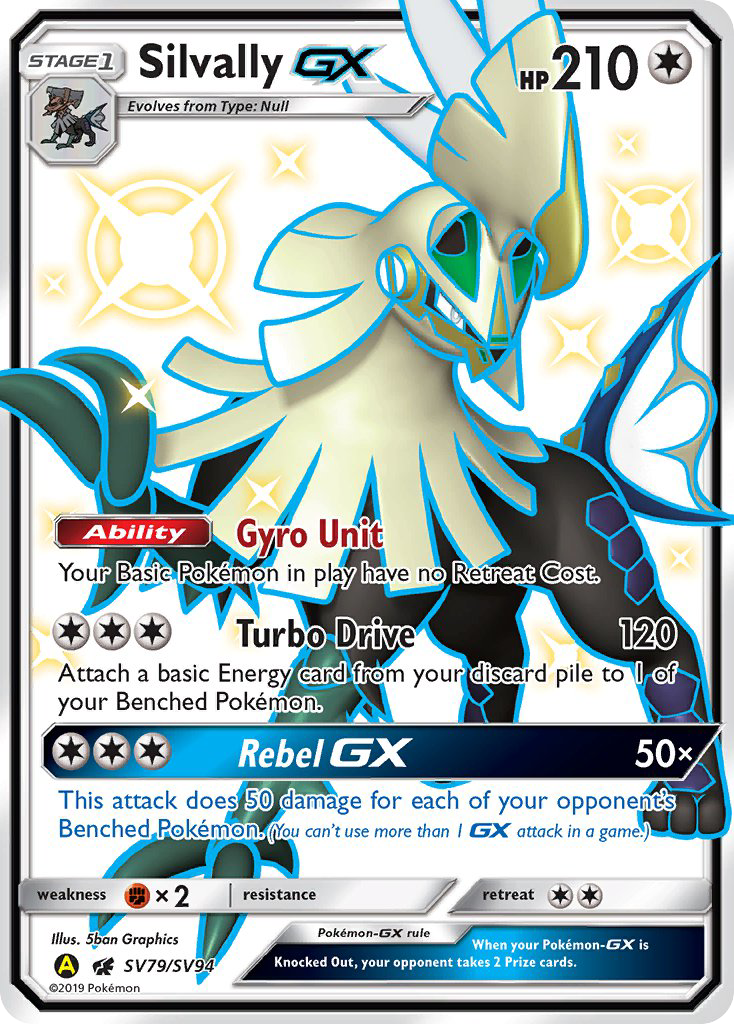 Silvally GX SV79/SV94 Hidden Fates Shiny Vault English Pokémon card