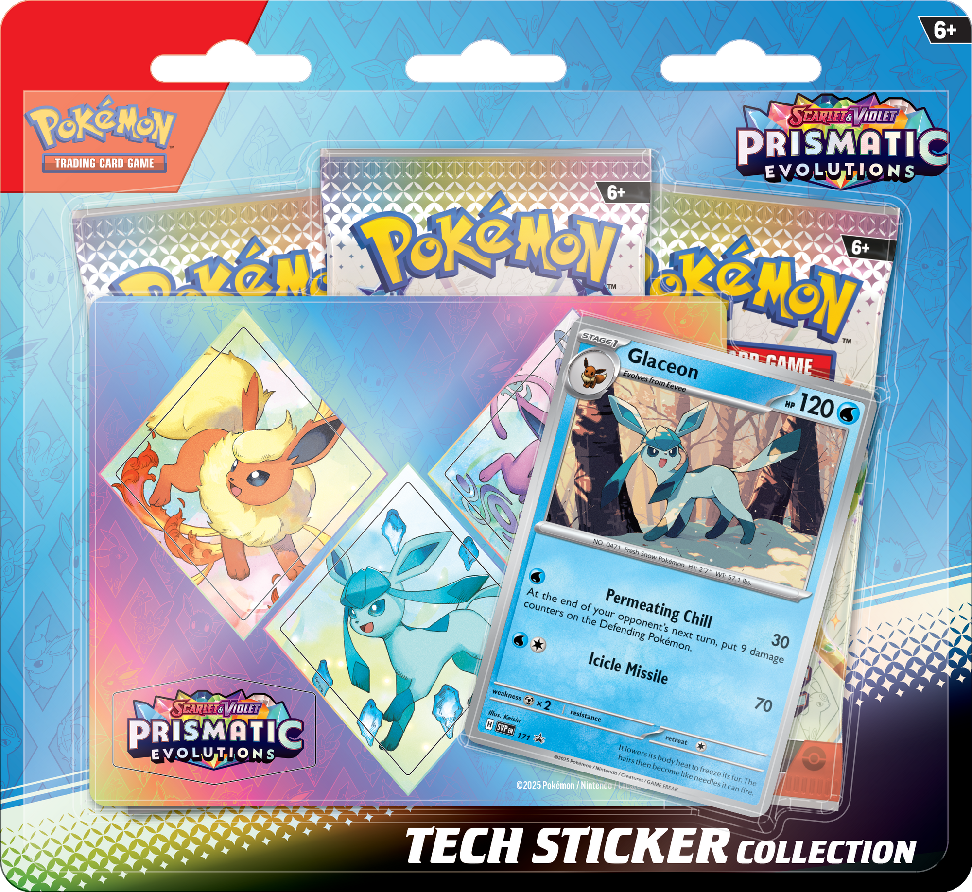 Prismatic Evolutions Tech Sticker Collections — Glaceon collection English Pokémon TCG product