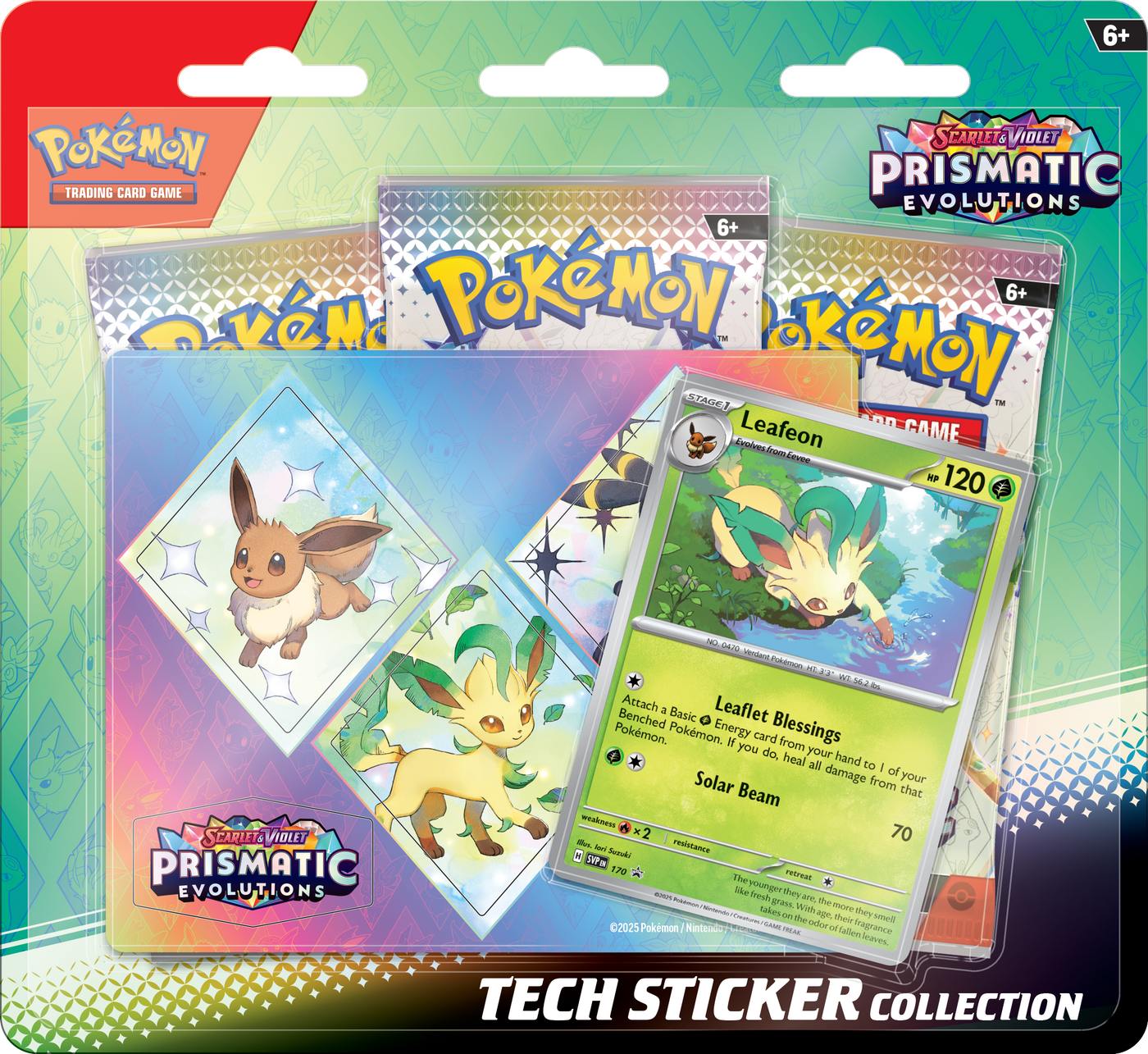 Prismatic Evolutions Tech Sticker Collections — Leafeon collection English Pokémon TCG product
