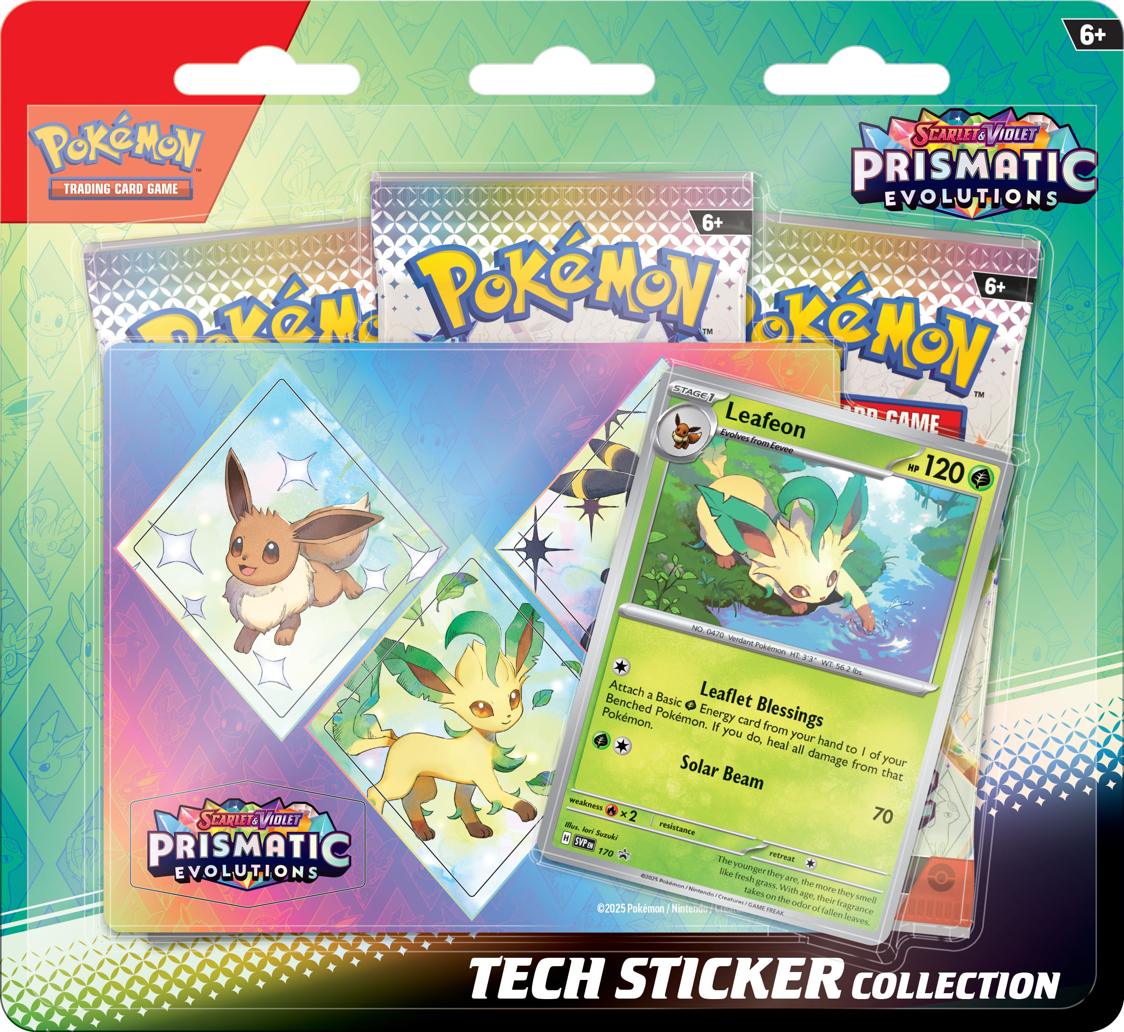 Prismatic Evolutions Tech Sticker Collections — Leafeon collection English Pokémon TCG product