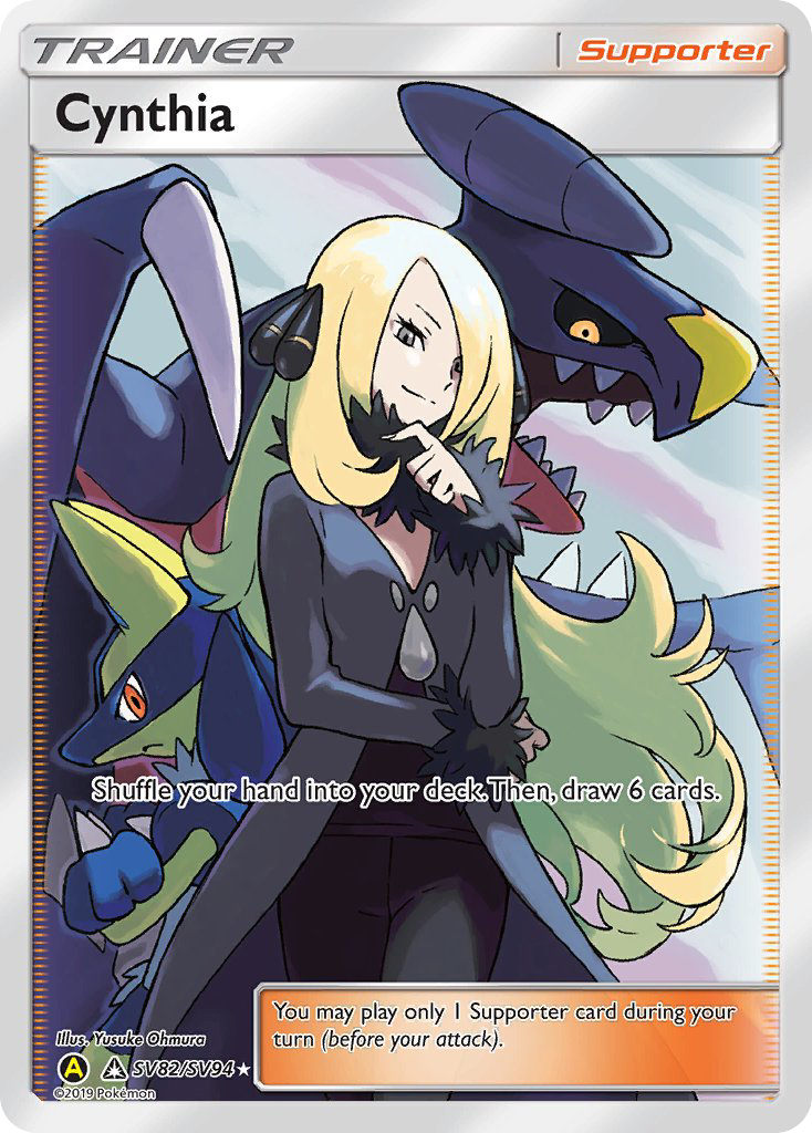 Cynthia SV82/SV94 Hidden Fates Shiny Vault English Pokémon card