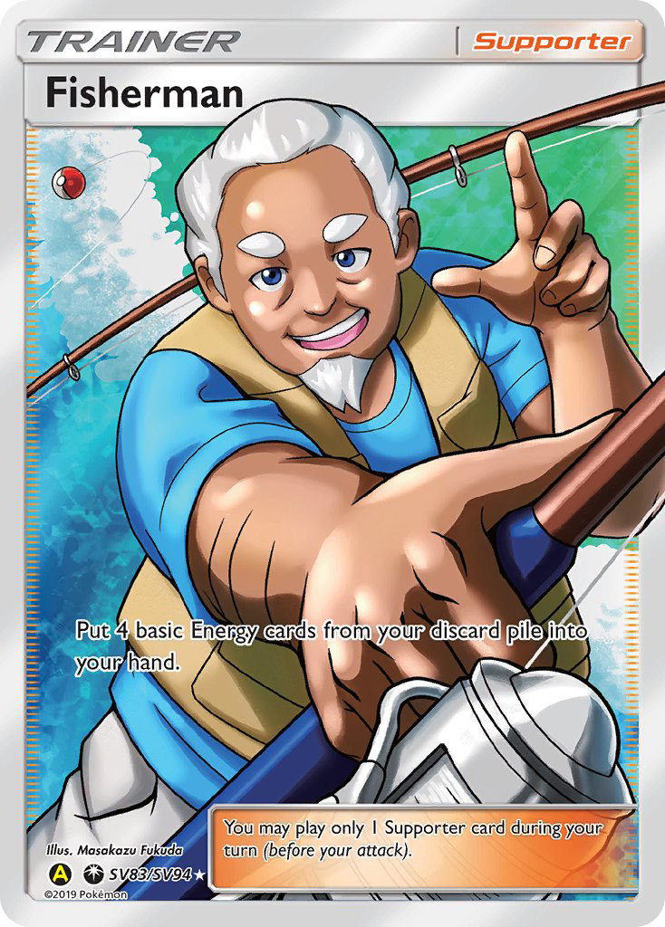 Fisherman SV83/SV94 Hidden Fates Shiny Vault English Pokémon card