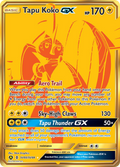Tapu Koko GX SV93/SV94 Hidden Fates Shiny Vault English Pokémon card