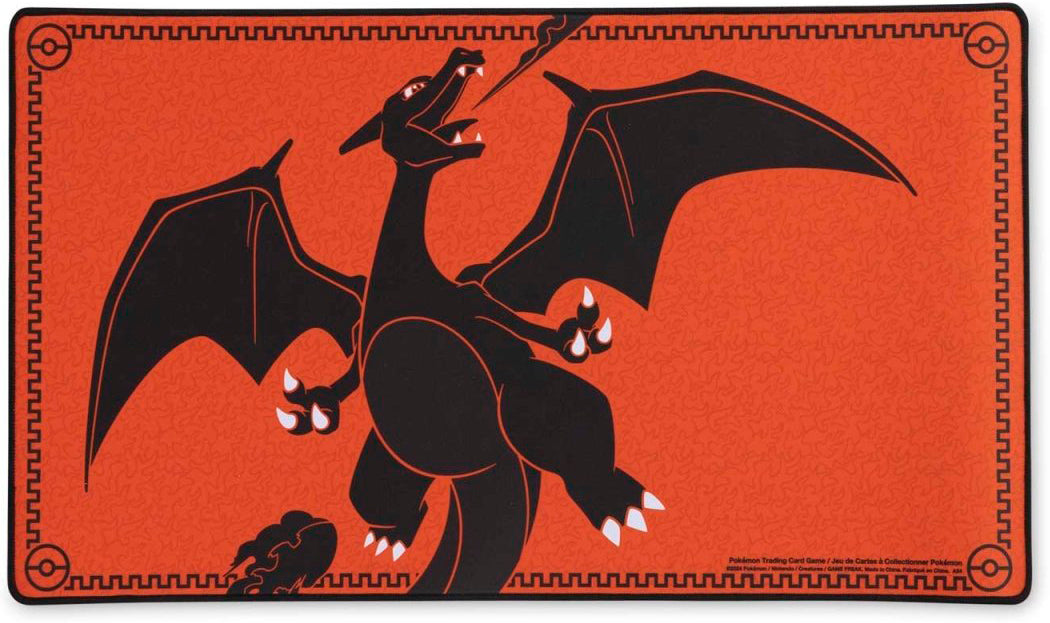 July 2024 Pokémon Center accessories — Scorching Charizard PremiumPlaymat English Pokémon TCG product