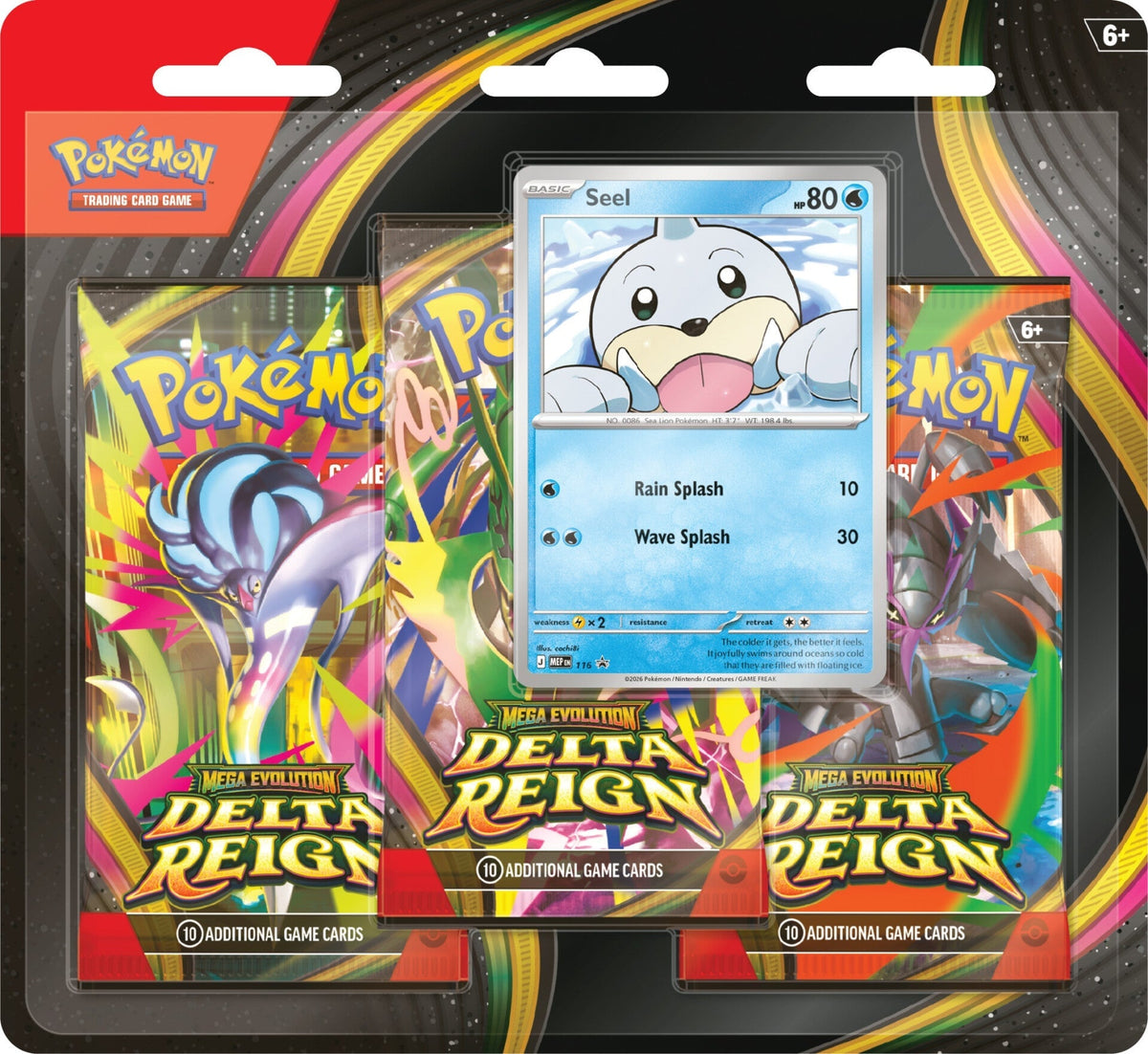 Pokémon TCG: Méga-Évolution—Règne Delta / Mega Evolution—Delta Reign 3-Pack Blister (Seel)