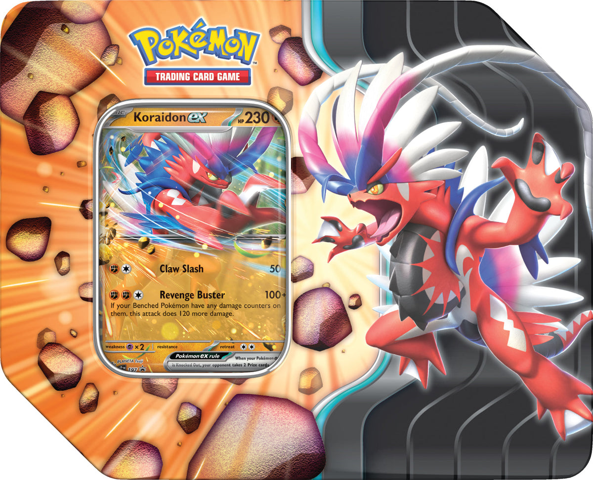 Slashing Legends Tins — Large Koraidon Tin — Pokémon TCG [EN] — FrostPeak Collectibles