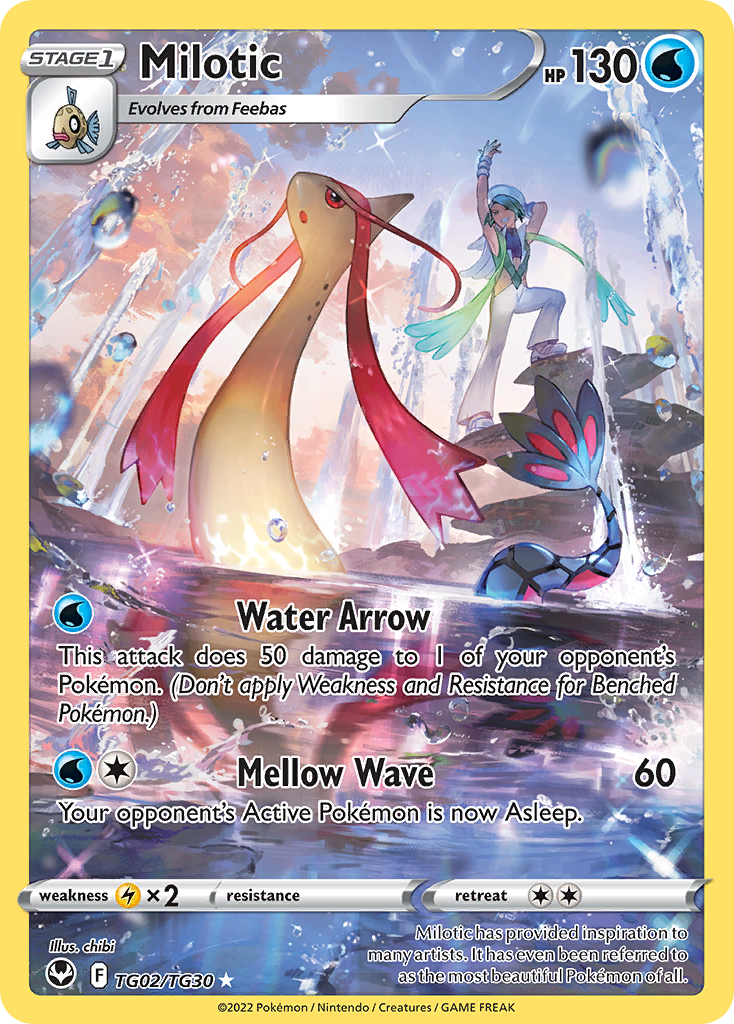 Milotic TG02/TG30 Silver Tempest English Pokémon card artwork
