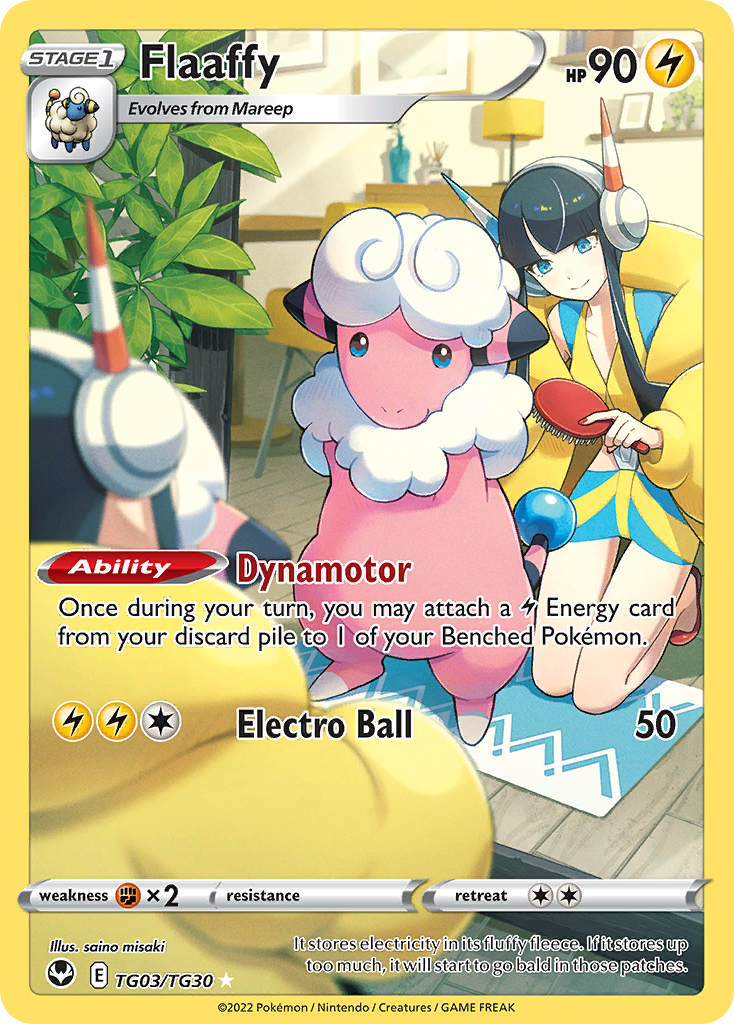 Flaaffy TG03/TG30 Silver Tempest Trainer Gallery English Pokémon card