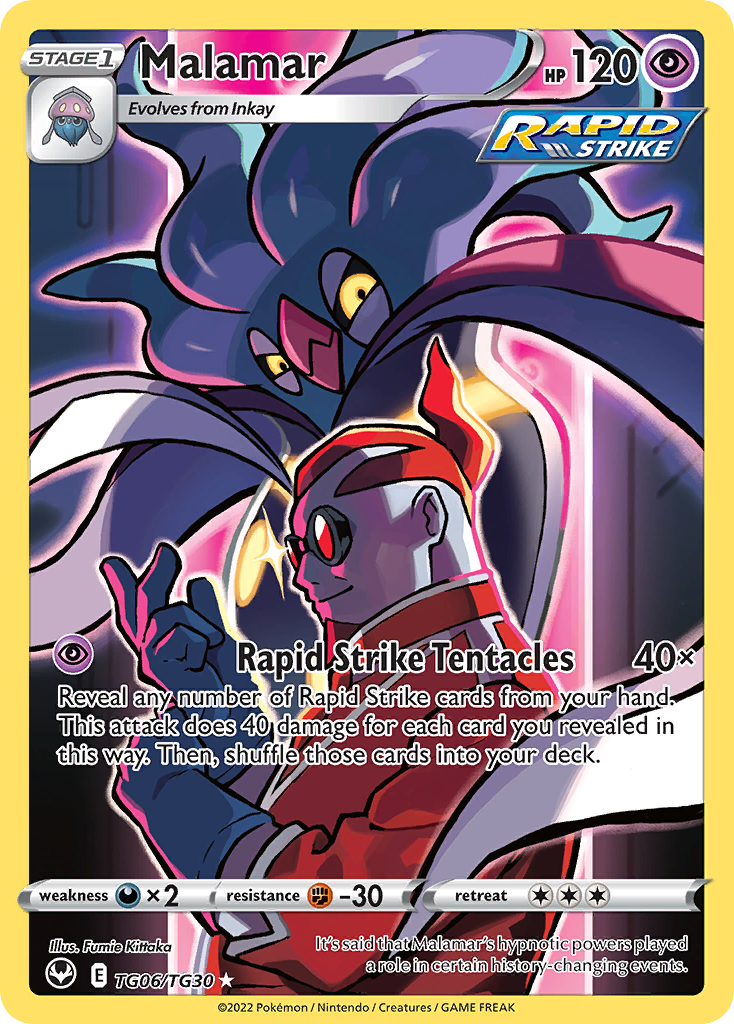 Malamar TG06/TG30 Silver Tempest Trainer Gallery English Pokémon card