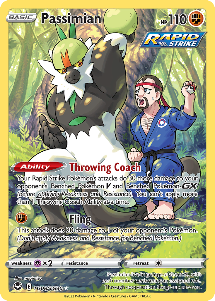 Passimian TG08/TG30 Silver Tempest English Pokémon card artwork