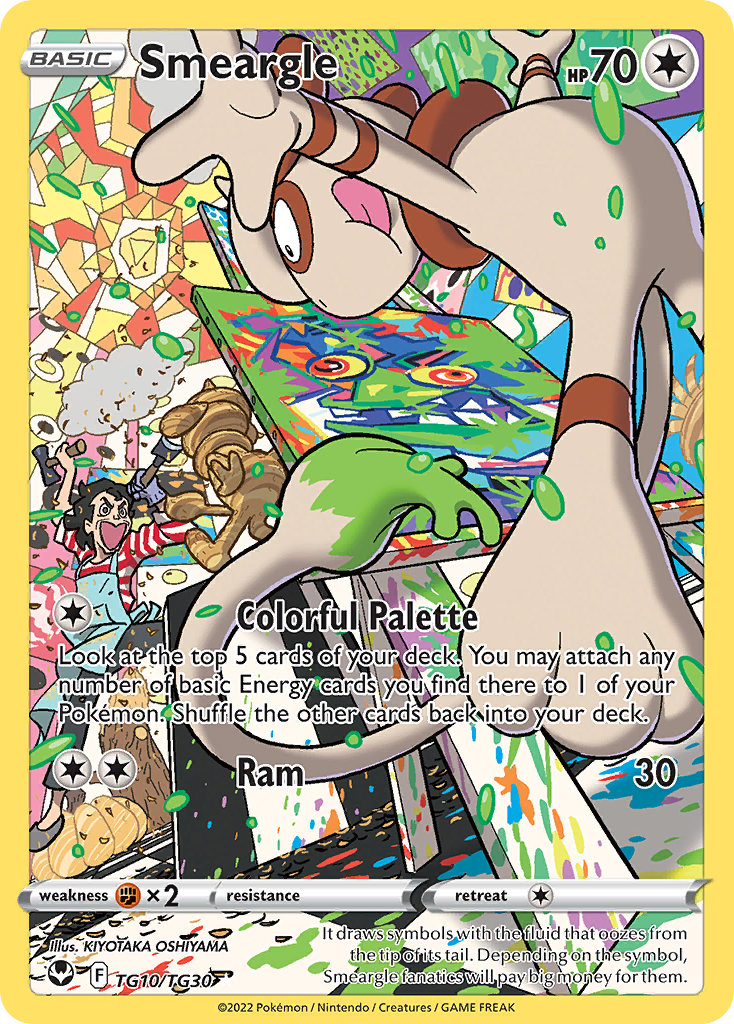 Smeargle TG10/TG30 Silver Tempest Trainer Gallery English Pokémon card
