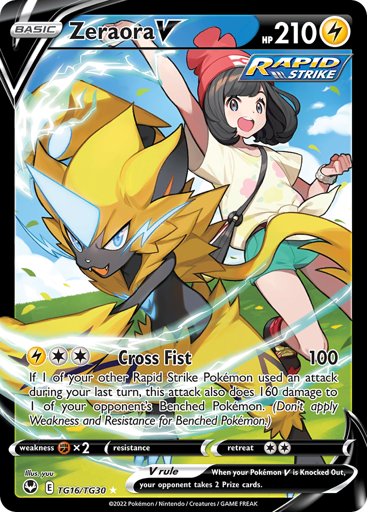 Zeraora V TG16/TG30 Silver Tempest Trainer Gallery English Pokémon card