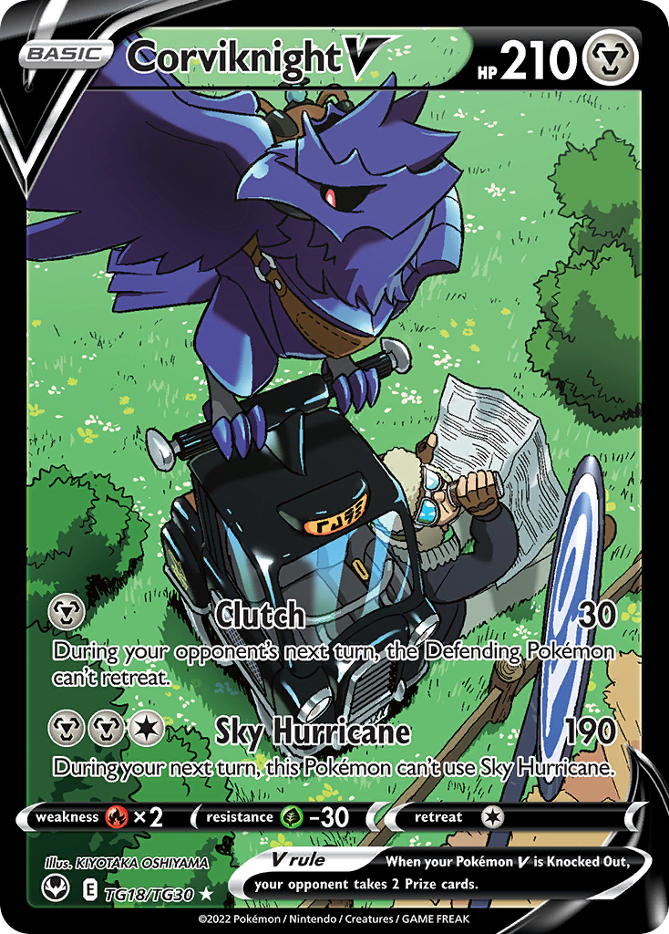 Corviknight V TG18/TG30 Silver Tempest Trainer Gallery English Pokémon card