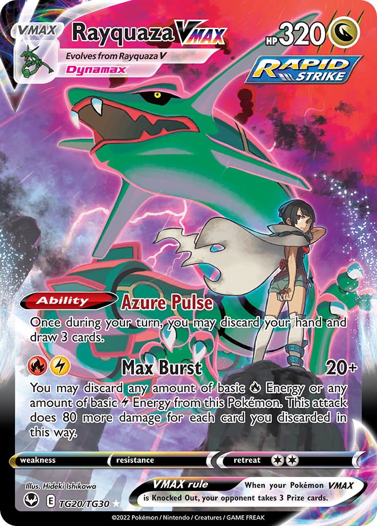 Rayquaza VMAX TG20/TG30 Silver Tempest Trainer Gallery English Pokémon card