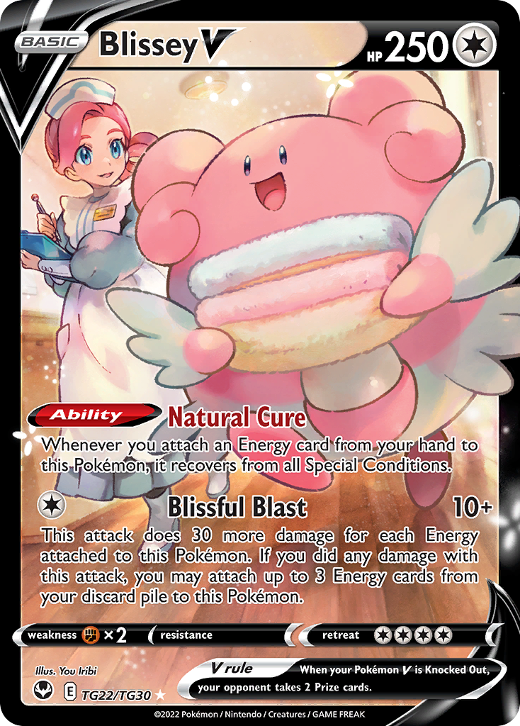 Blissey V TG22/TG30 Silver Tempest Trainer Gallery English Pokémon card